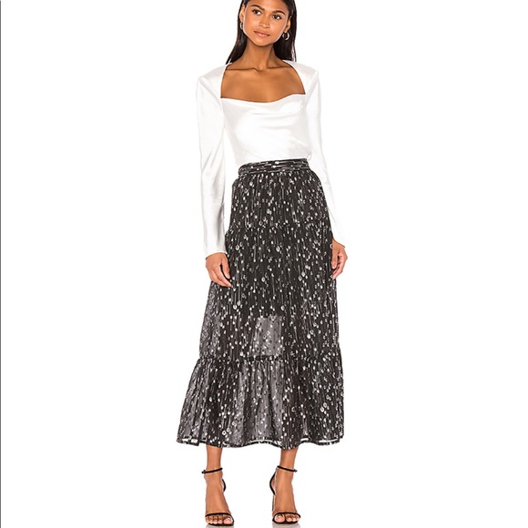 Black & Silver Portia Skirt by Sabina Musayev - Picture 2 of 13